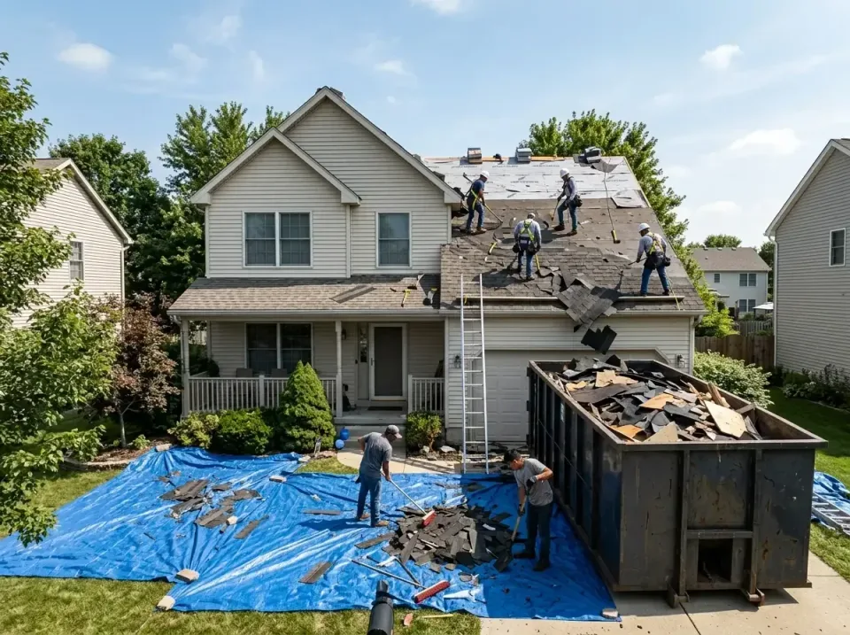 roof-replacement-debris-remova-004 — frequently asked questions, Cheapest Dumpster Rentals in McCordsville, IN